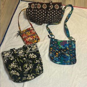 Vera Bradley Black and Blue Crossbody Bags with Quilted Patterns free gift 🎁